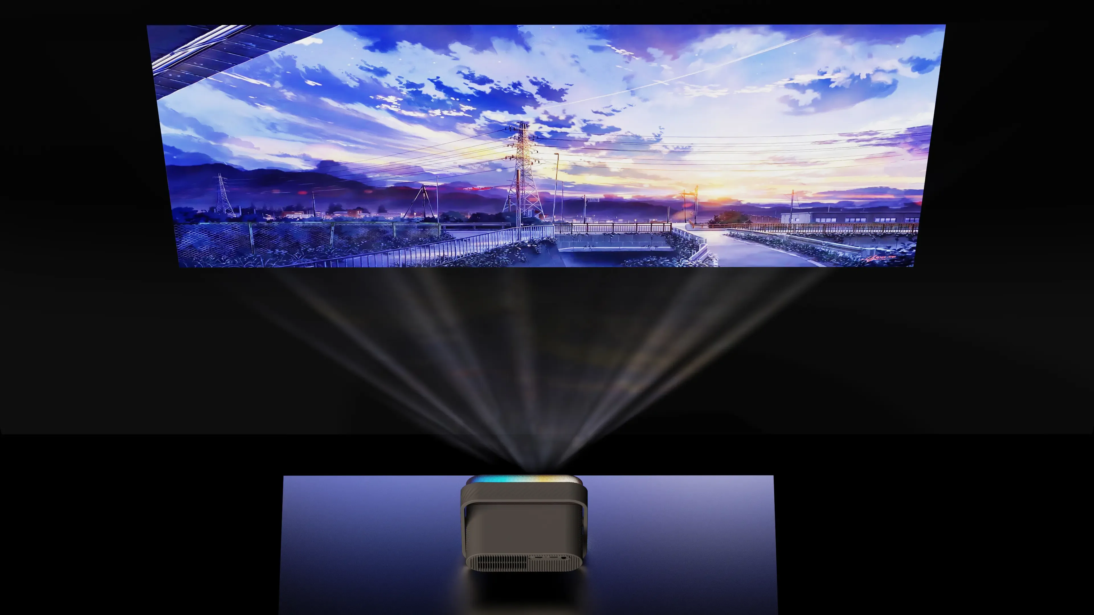 velec LUNA ONE ambient light projector with color-synced lighting effects